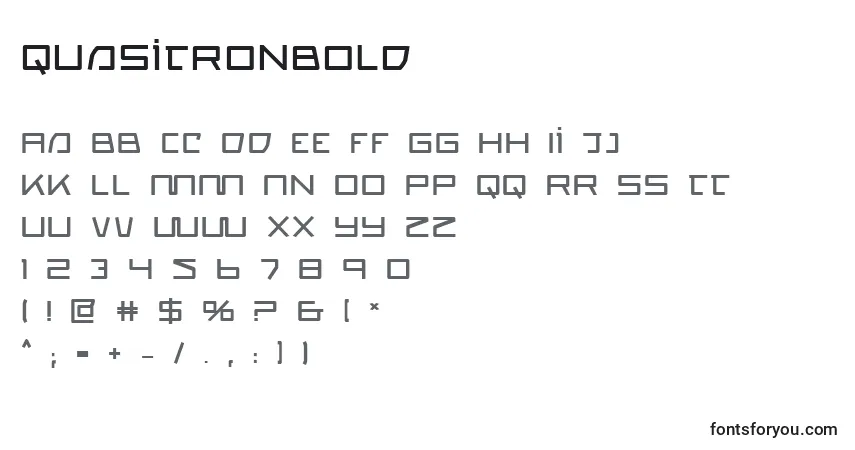 Fuente QuasitronBold - alfabeto, números, caracteres especiales