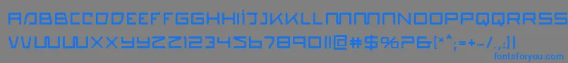 QuasitronBold Font – Blue Fonts on Gray Background