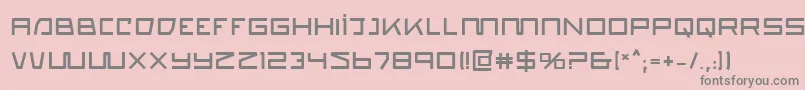 フォントQuasitronBold – ピンクの背景に灰色の文字