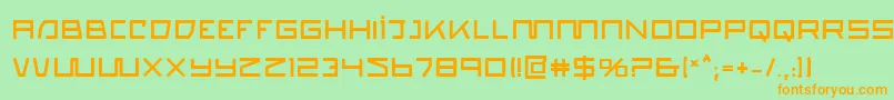 QuasitronBold Font – Orange Fonts on Green Background