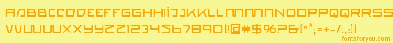 QuasitronBold Font – Orange Fonts on Yellow Background