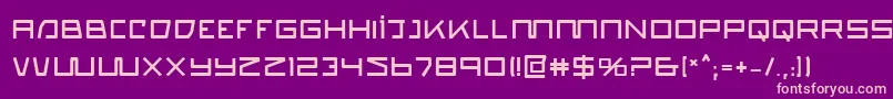 QuasitronBold Font – Pink Fonts on Purple Background