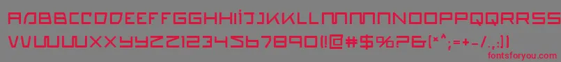 Шрифт QuasitronBold – красные шрифты на сером фоне