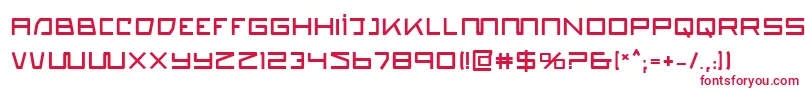 フォントQuasitronBold – 白い背景に赤い文字