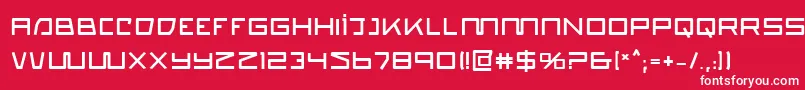 QuasitronBold Font – White Fonts on Red Background