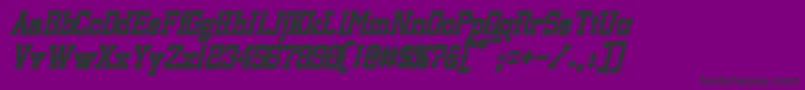 LassiterBoldItalic Font – Black Fonts on Purple Background