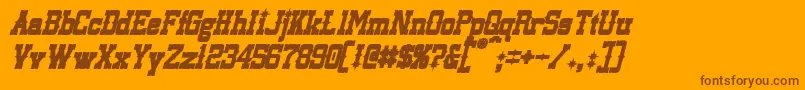 LassiterBoldItalic Font – Brown Fonts on Orange Background