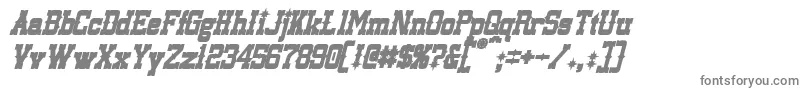 LassiterBoldItalic-fontti – harmaat kirjasimet valkoisella taustalla