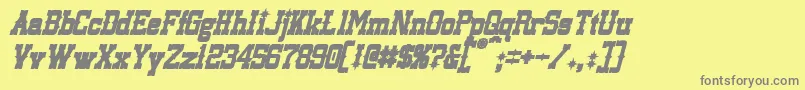 LassiterBoldItalic Font – Gray Fonts on Yellow Background