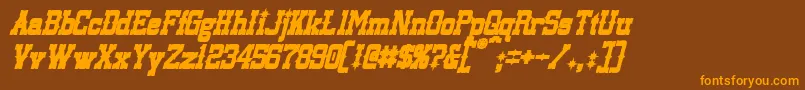LassiterBoldItalic Font – Orange Fonts on Brown Background
