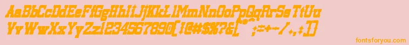 LassiterBoldItalic Font – Orange Fonts on Pink Background
