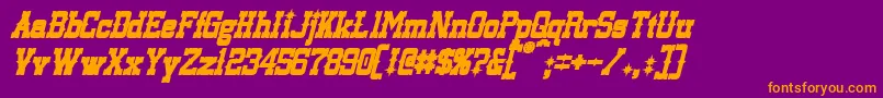 LassiterBoldItalic Font – Orange Fonts on Purple Background