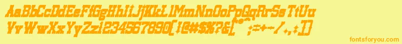 LassiterBoldItalic Font – Orange Fonts on Yellow Background