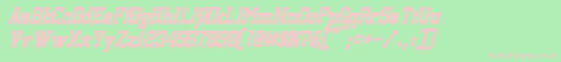 フォントLassiterBoldItalic – 緑の背景にピンクのフォント