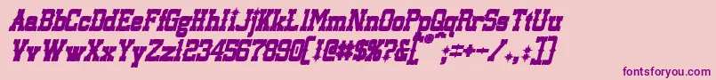 LassiterBoldItalic Font – Purple Fonts on Pink Background