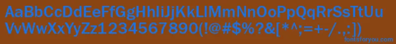 Franklingothmediumett Font – Blue Fonts on Brown Background