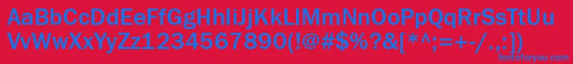 Franklingothmediumett Font – Blue Fonts on Red Background