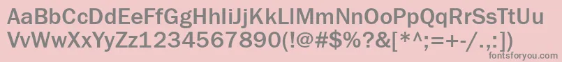 Franklingothmediumett Font – Gray Fonts on Pink Background