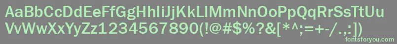 Franklingothmediumett Font – Green Fonts on Gray Background