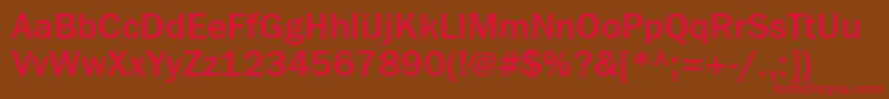 Franklingothmediumett Font – Red Fonts on Brown Background