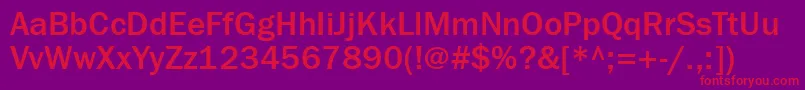 Police Franklingothmediumett – polices rouges sur fond violet