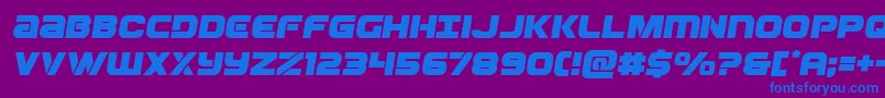 Ozdasemital Font – Blue Fonts on Purple Background