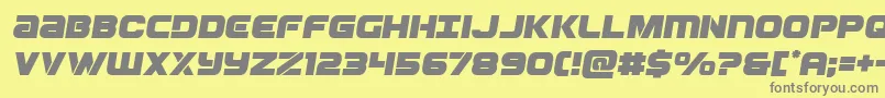 Ozdasemital Font – Gray Fonts on Yellow Background