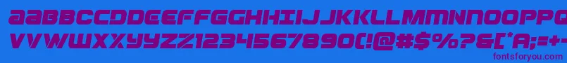 Ozdasemital Font – Purple Fonts on Blue Background