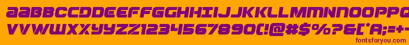 Ozdasemital Font – Purple Fonts on Orange Background