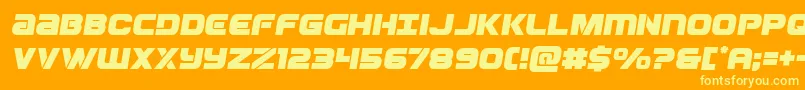 Ozdasemital Font – Yellow Fonts on Orange Background