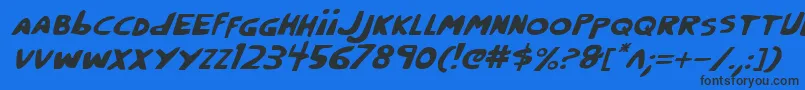 Шрифт Crappityi – чёрные шрифты на синем фоне