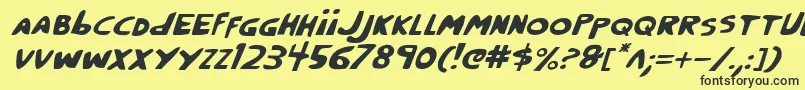 Crappityi Font – Black Fonts on Yellow Background