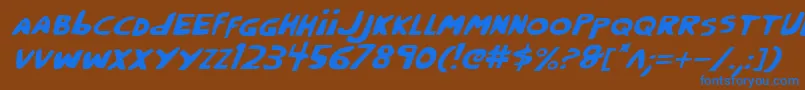 Crappityi Font – Blue Fonts on Brown Background