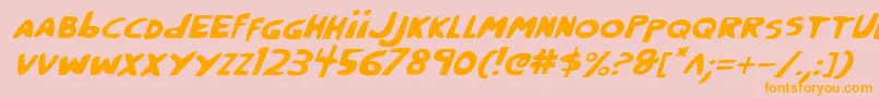 Crappityi Font – Orange Fonts on Pink Background