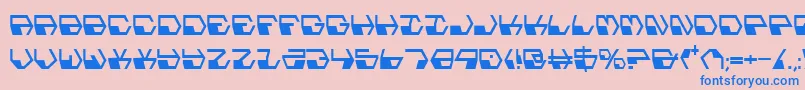 フォントDeranianCondensed – ピンクの背景に青い文字