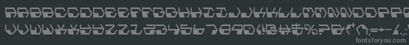 フォントDeranianCondensed – 黒い背景に灰色の文字