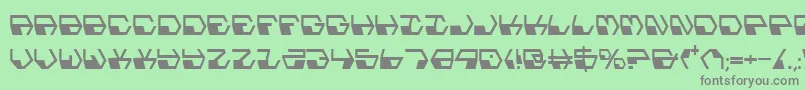 フォントDeranianCondensed – 緑の背景に灰色の文字