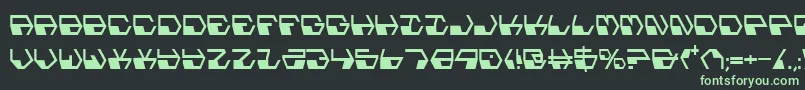 フォントDeranianCondensed – 黒い背景に緑の文字