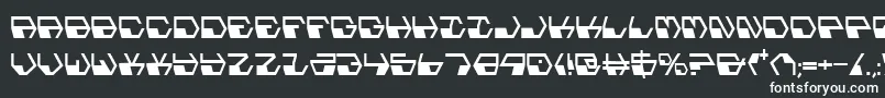 フォントDeranianCondensed – 黒い背景に白い文字