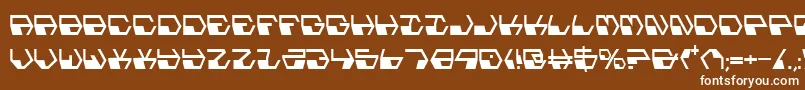 フォントDeranianCondensed – 茶色の背景に白い文字