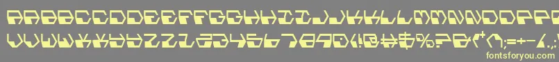 フォントDeranianCondensed – 黄色のフォント、灰色の背景