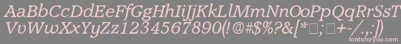 ConsoDisplaySsiItalic Font – Pink Fonts on Gray Background