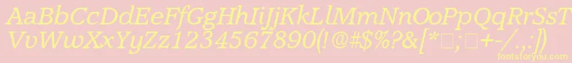 ConsoDisplaySsiItalic Font – Yellow Fonts on Pink Background