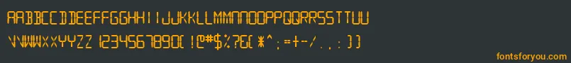 Шрифт SfDigitalReadoutHeavy – оранжевые шрифты на чёрном фоне