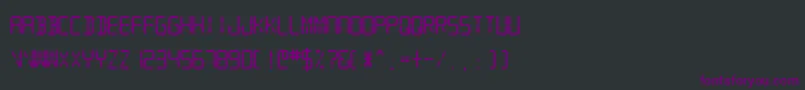 Fonte SfDigitalReadoutHeavy – fontes roxas em um fundo preto