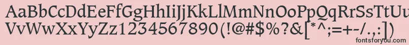 GrammateusSsi Font – Black Fonts on Pink Background