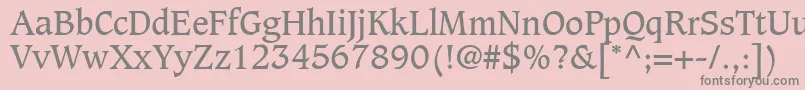 フォントGrammateusSsi – ピンクの背景に灰色の文字