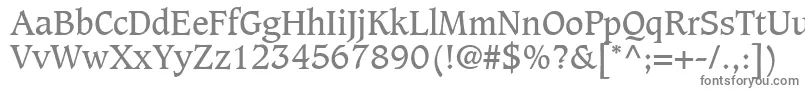 フォントGrammateusSsi – 白い背景に灰色の文字
