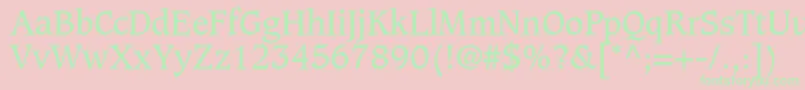 GrammateusSsi Font – Green Fonts on Pink Background