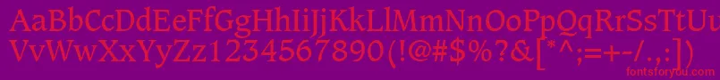 GrammateusSsi Font – Red Fonts on Purple Background